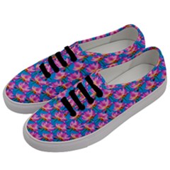 Seamless Flower Pattern Colorful Men s Classic Low Top Sneakers