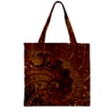 Copper Caramel Swirls Abstract Art Zipper Grocery Tote Bag View1