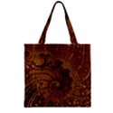 Copper Caramel Swirls Abstract Art Zipper Grocery Tote Bag View2
