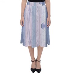 Plank Pattern Image Organization Folding Skater Skirt by Celenk