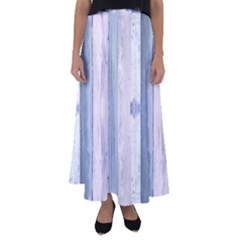 Plank Pattern Image Organization Flared Maxi Skirt by Celenk