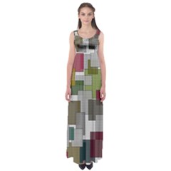 Decor Painting Design Texture Empire Waist Maxi Dress