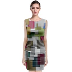 Decor Painting Design Texture Classic Sleeveless Midi Dress