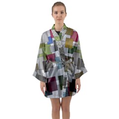 Decor Painting Design Texture Long Sleeve Kimono Robe