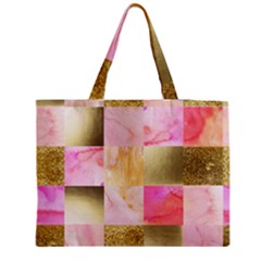 Collage Gold And Pink Medium Tote Bag by NouveauDesign