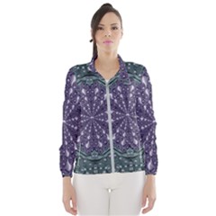 Star And Flower Mandala In Wonderful Colors Wind Breaker (women) by pepitasart