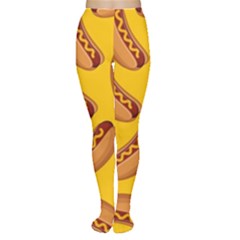 Hot Dog Seamless Pattern Women s Tights