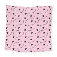 Love Hearth Pink Pattern Square Tapestry (large) by Celenk