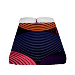 Geometric Swirls Fitted Sheet (full/ Double Size) by Celenk