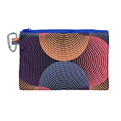Geometric Swirls Canvas Cosmetic Bag (large) by Celenk