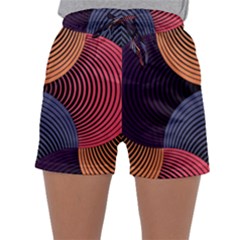 Geometric Swirls Sleepwear Shorts by Celenk