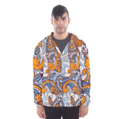 Paisley Pattern Hooded Wind Breaker (men) by Celenk