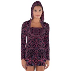 Modern Ornate Pattern Long Sleeve Hooded T-shirt by dflcprints