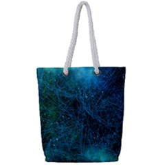 System Network Connection Connected Full Print Rope Handle Tote (small)