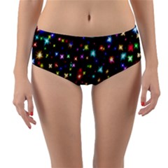 Fireworks Rocket New Year S Day Reversible Mid-waist Bikini Bottoms by Celenk