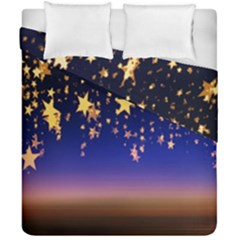 Christmas Background Star Curtain Duvet Cover Double Side (california King Size) by Celenk