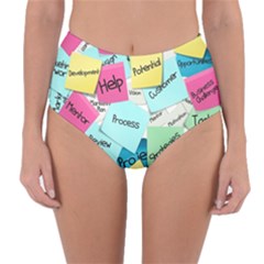 Stickies Post It List Business Reversible High-waist Bikini Bottoms by Celenk