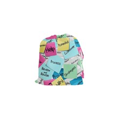 Stickies Post It List Business Drawstring Pouches (xs)  by Celenk