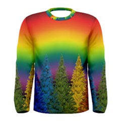 Christmas Colorful Rainbow Colors Men s Long Sleeve Tee by Celenk