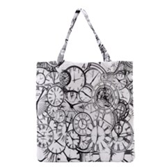 Time Clock Watches Time Of Grocery Tote Bag