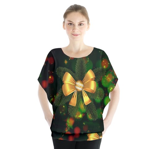Christmas Celebration Tannenzweig Blouse by Celenk