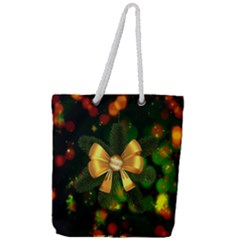 Christmas Celebration Tannenzweig Full Print Rope Handle Tote (large) by Celenk