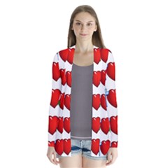 Cross Heart Anchor Love Hope Drape Collar Cardigan by Celenk