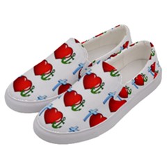 Cross Heart Anchor Love Hope Men s Canvas Slip Ons by Celenk