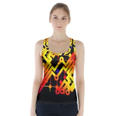 Board Conductors Circuits Racer Back Sports Top by Celenk