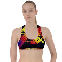 Board Conductors Circuits Criss Cross Racerback Sports Bra by Celenk