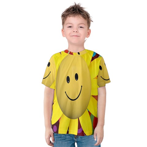 Sun Laugh Rays Luck Happy Kids  Cotton Tee by Celenk
