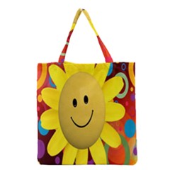 Sun Laugh Rays Luck Happy Grocery Tote Bag