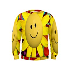 Sun Laugh Rays Luck Happy Kids  Sweatshirt by Celenk