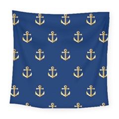 Gold Anchors Background Square Tapestry (large) by Celenk