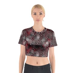 Chain Mail Vortex Pattern Cotton Crop Top by Celenk