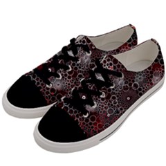 Chain Mail Vortex Pattern Men s Low Top Canvas Sneakers by Celenk