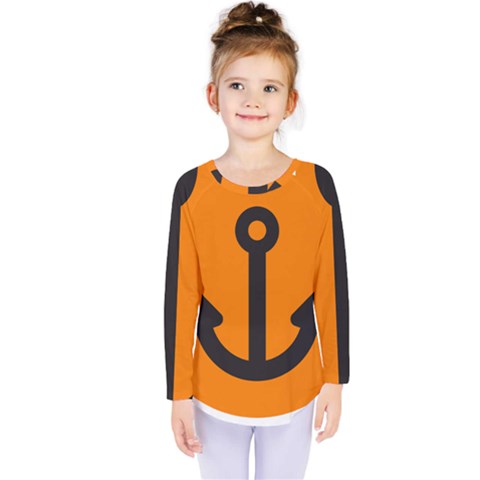 Anchor Keeper Sailing Boat Kids  Long Sleeve Tee by Celenk