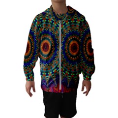 Kaleidoscope Mandala Pattern Hooded Wind Breaker (kids)