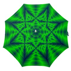 Shiny Lime Navy Sheen Radiate 3d Straight Umbrellas by Celenk