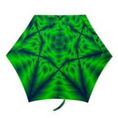 Shiny Lime Navy Sheen Radiate 3d Mini Folding Umbrellas