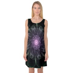 Mandala Fractal Light Light Fractal Sleeveless Satin Nightdress by Celenk