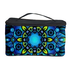 Mandala Blue Abstract Circle Cosmetic Storage Case by Celenk