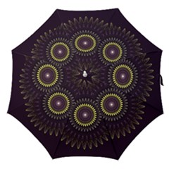 Fractal Purple Mandala Violet Straight Umbrellas by Celenk