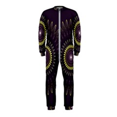 Fractal Purple Mandala Violet Onepiece Jumpsuit (kids) by Celenk