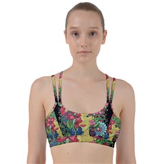 Mandala Figure Nature Girl Line Them Up Sports Bra by Celenk