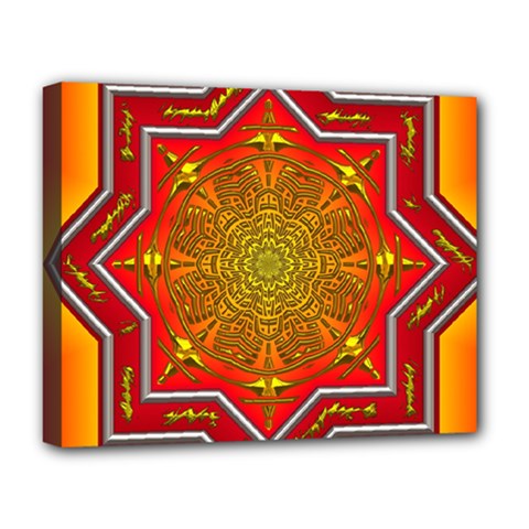 Mandala Zen Meditation Spiritual Deluxe Canvas 20  X 16   by Celenk