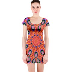 Abstract Art Abstract Background Short Sleeve Bodycon Dress by Celenk