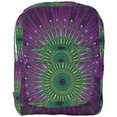 Purple Mandala Fractal Glass Full Print Backpack