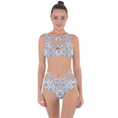 Mandala Pattern Line Art Bandaged Up Bikini Set  by Celenk