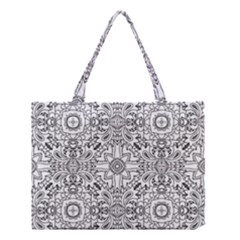 Mandala Pattern Line Art Medium Tote Bag by Celenk